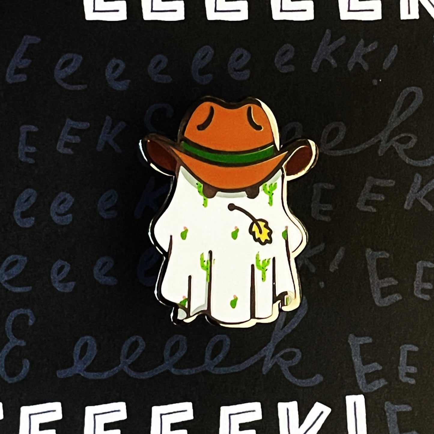 CowBOO (Beadsheet Ghosts) Enamel Pin