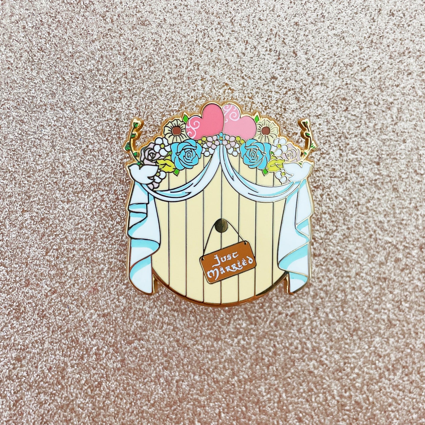 Wedding Door Enamel Pin