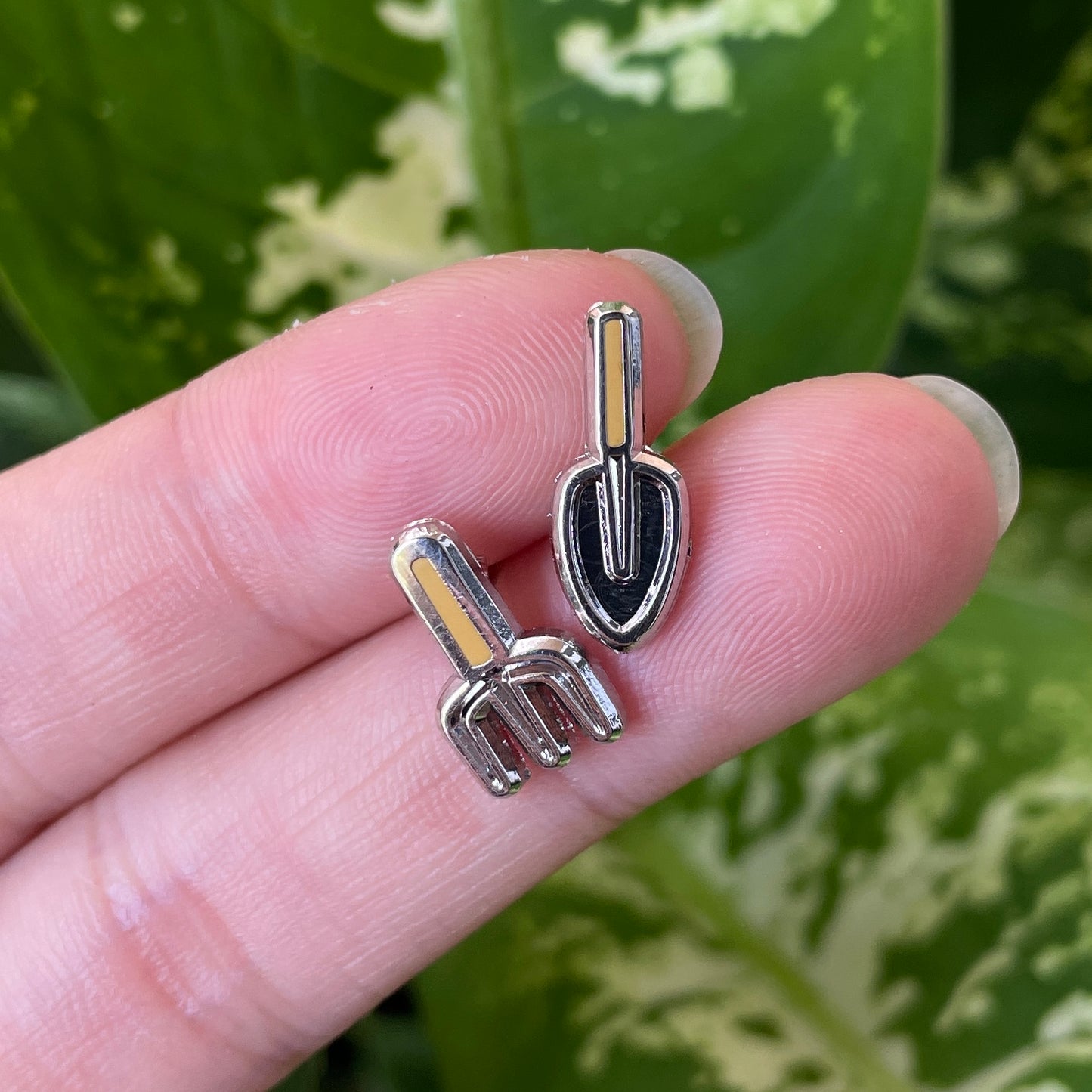 Fork & Shovel Mini Enamel Pin