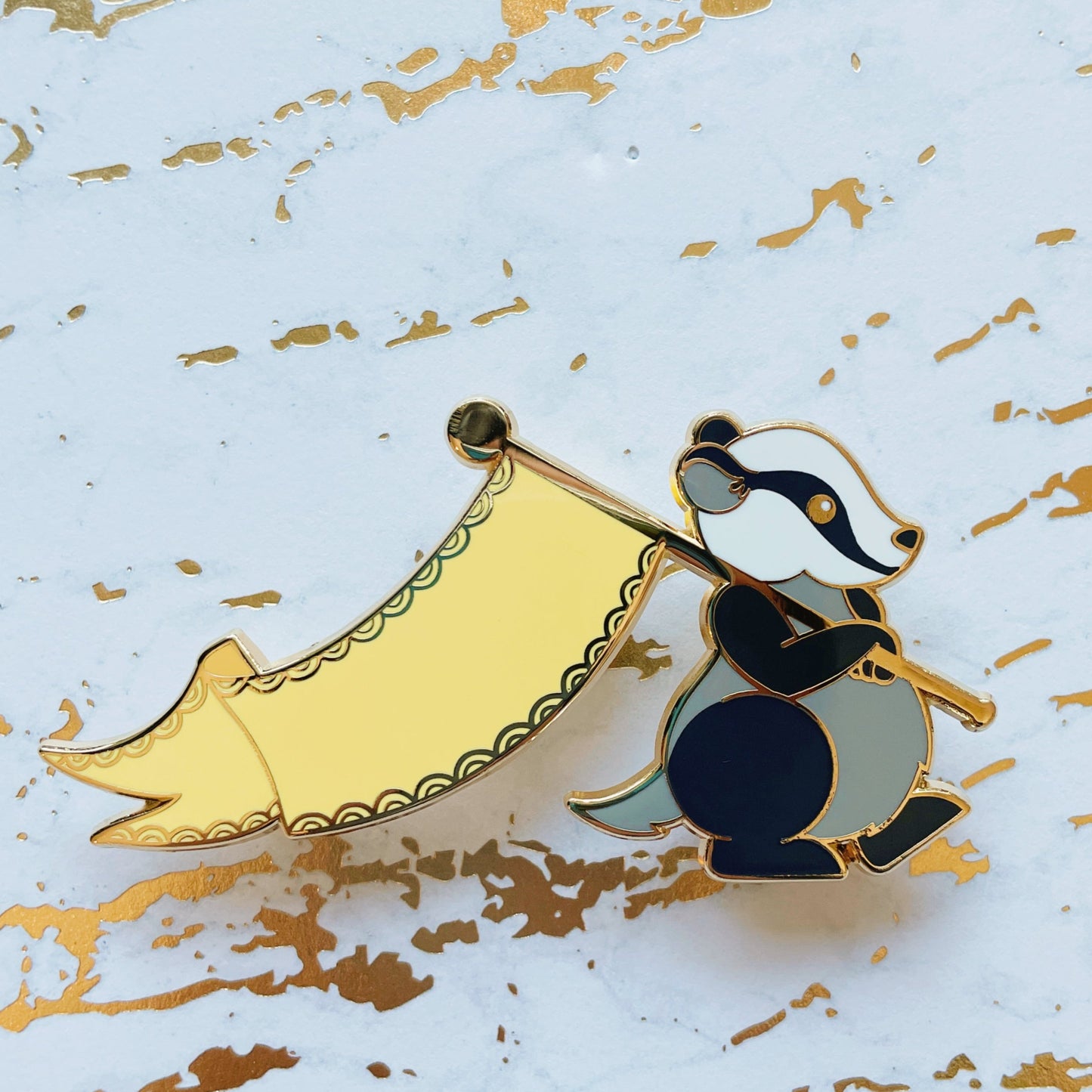 Badger Flag Autograph Enamel Pin