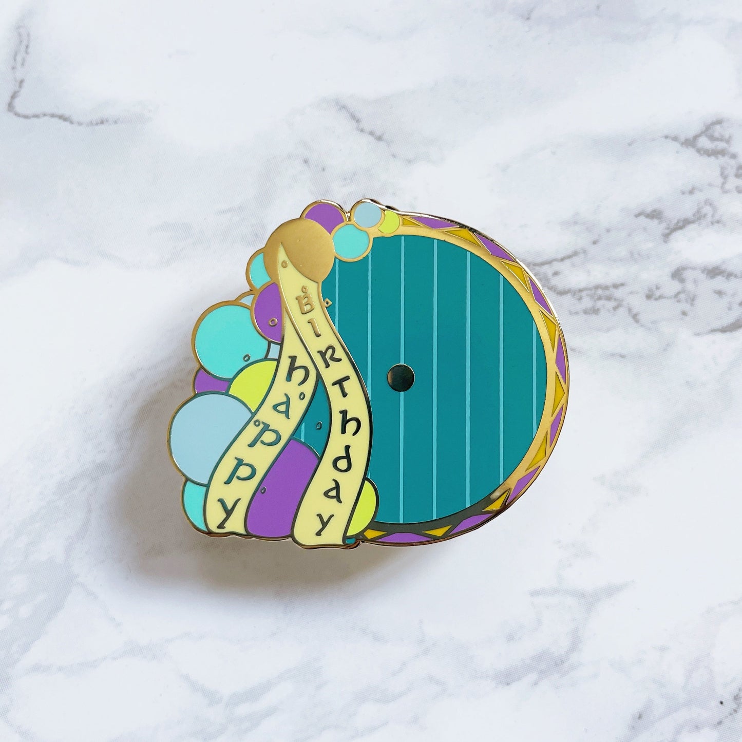 Blue Birthday Door Enamel Pin
