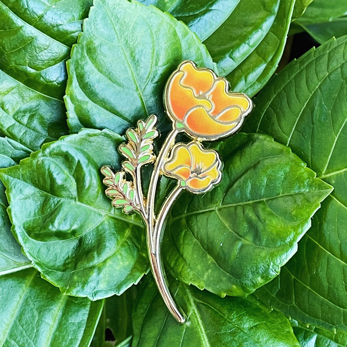 California Poppy Enamel Pin