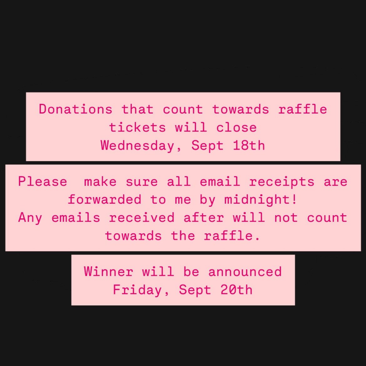 Noodle Raffle INFORMATION ONLY