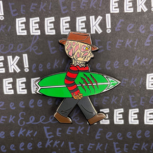 Surfing Elm Enamel Pin