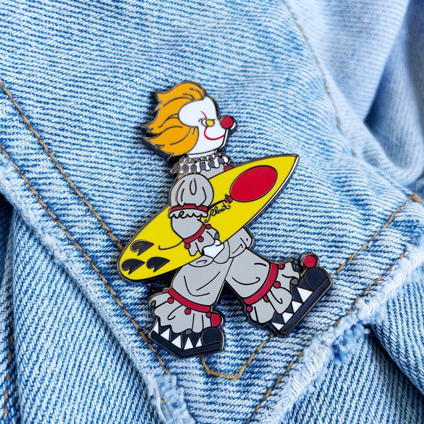Surfing Float Enamel Pin