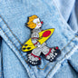 Surfing Float Enamel Pin
