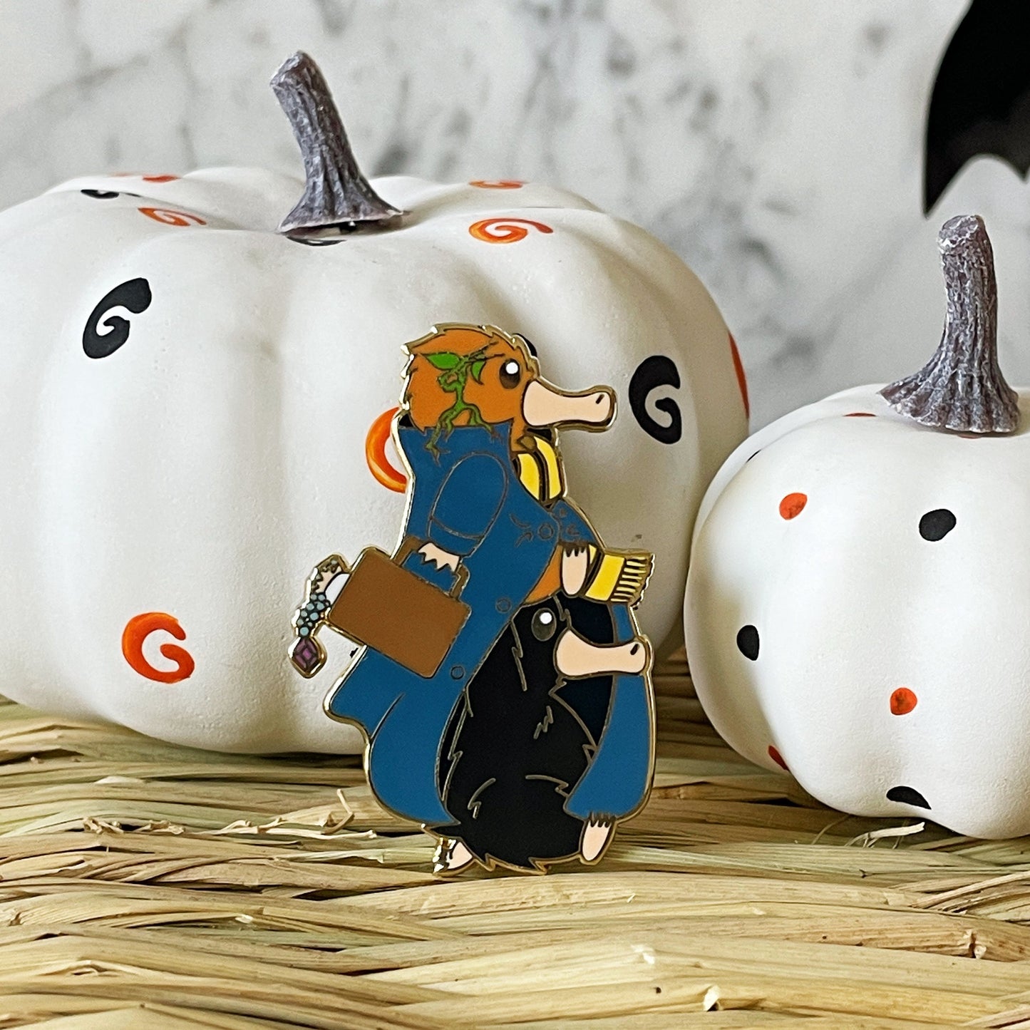 Runaway Newt Costume Enamel Pin