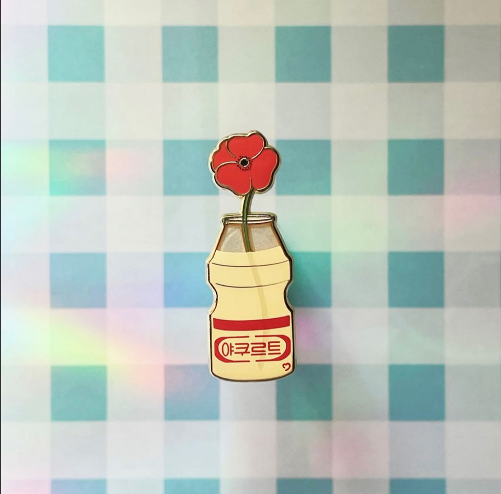 Digestive Poppy Enamel Pin