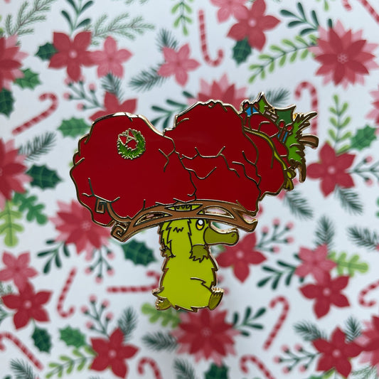 Runaway Christmas Sleigh Enamel Pin
