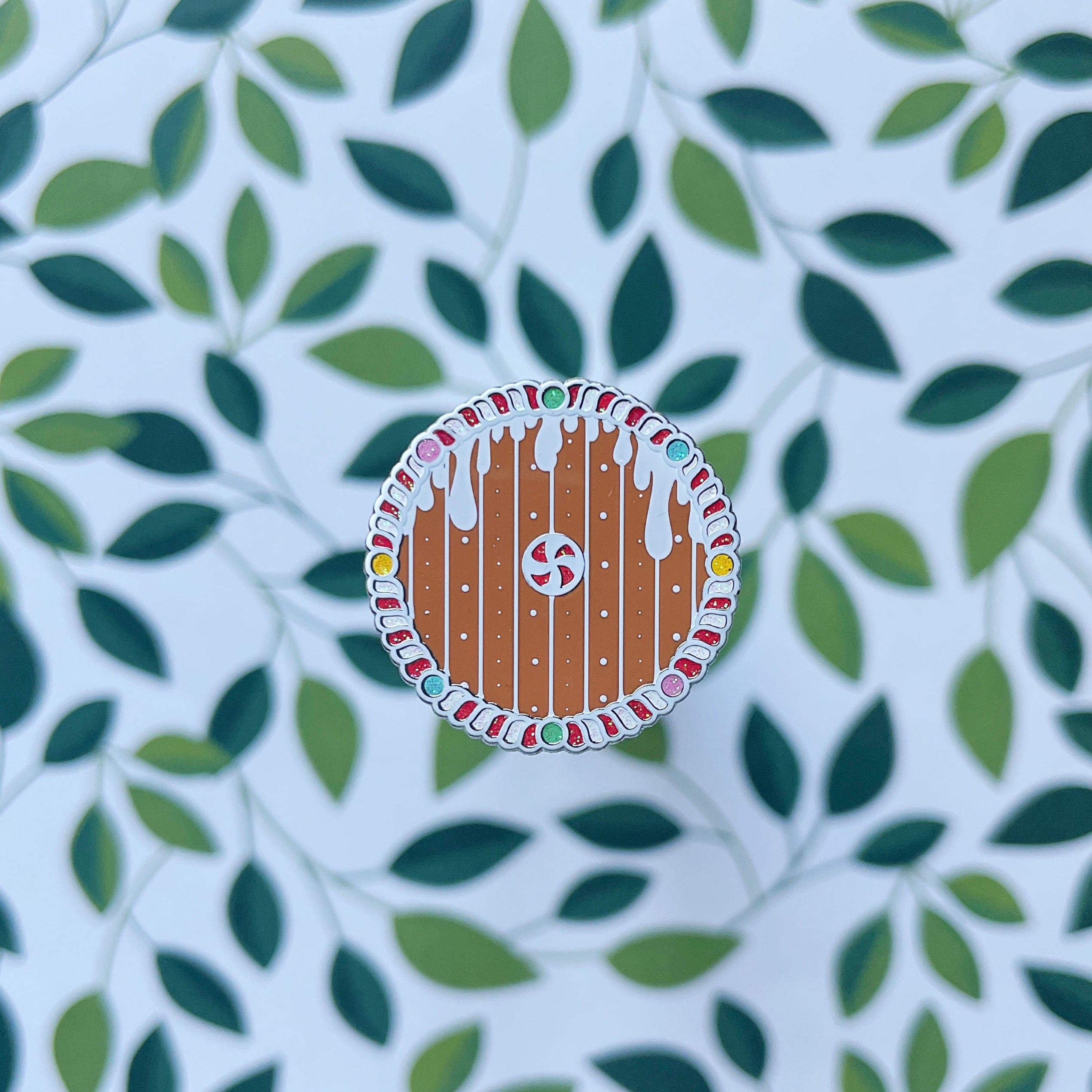 The Mini Door Gingerbread Enamel Pin