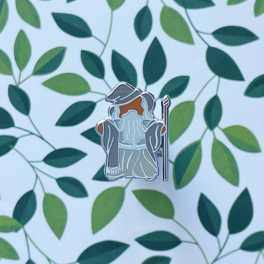 Grey Wiz Gingerbread Enamel Pin