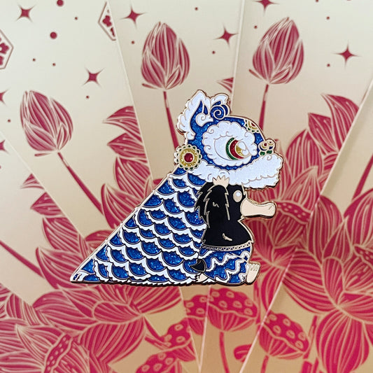 Runaway Lion Dance Enamel Pin