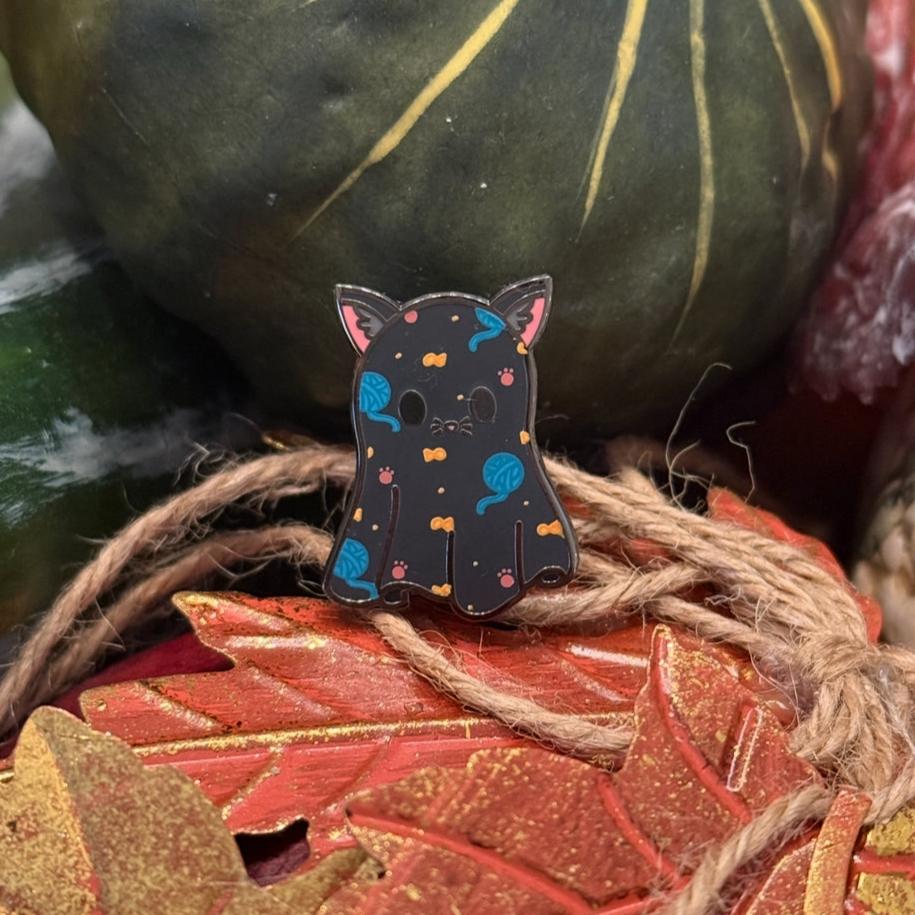 BOO-moew Enamel Pin
