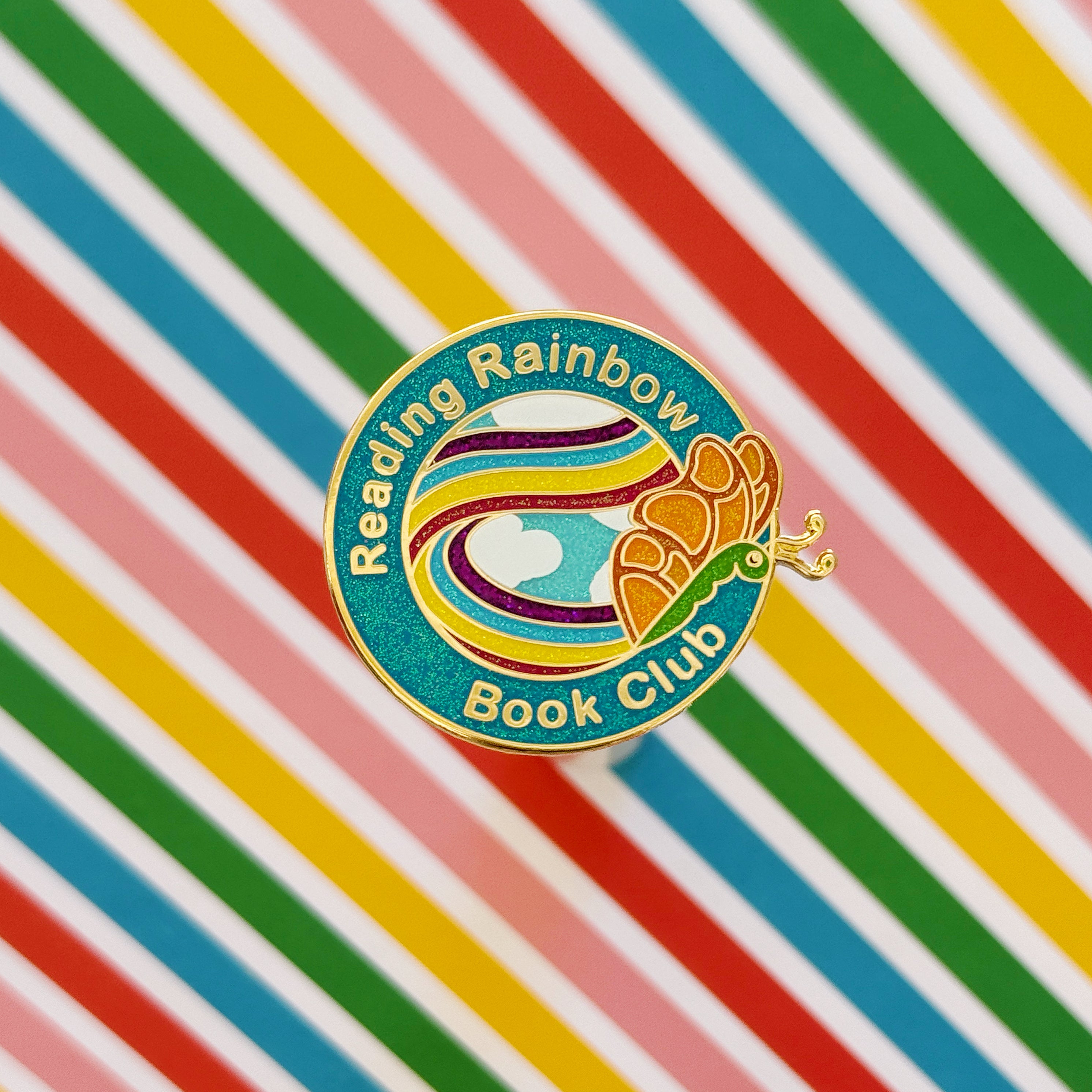 Rainbow Book Club Enamel Pin