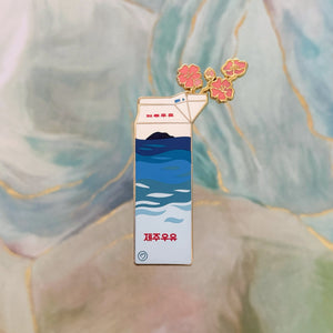 Jeju Milk Enamel Pin