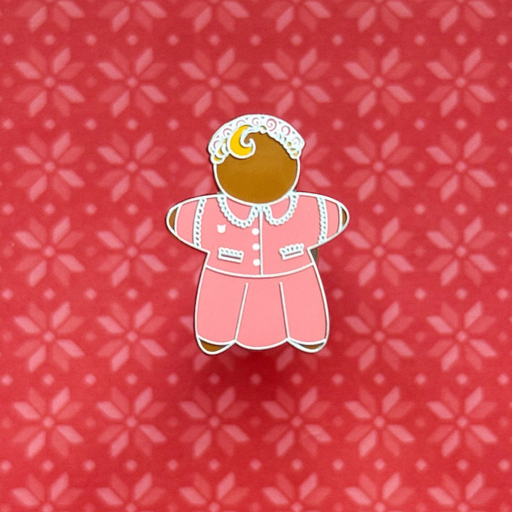 Evil in Pink Gingerbread Enamel Pin