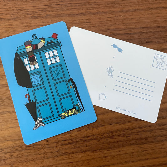 13 Doctors, 1 Phonebooth Postcard