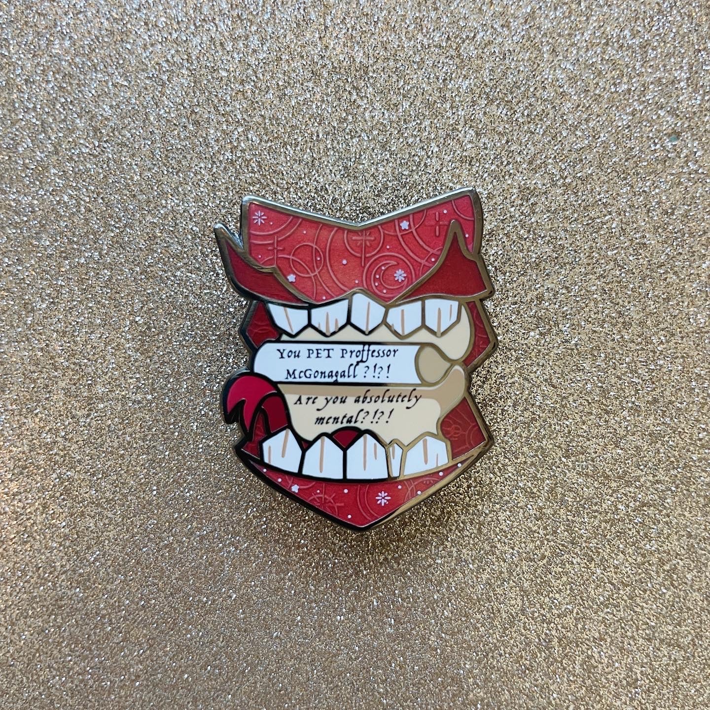 Pet the Professor Howlin Enamel Pin