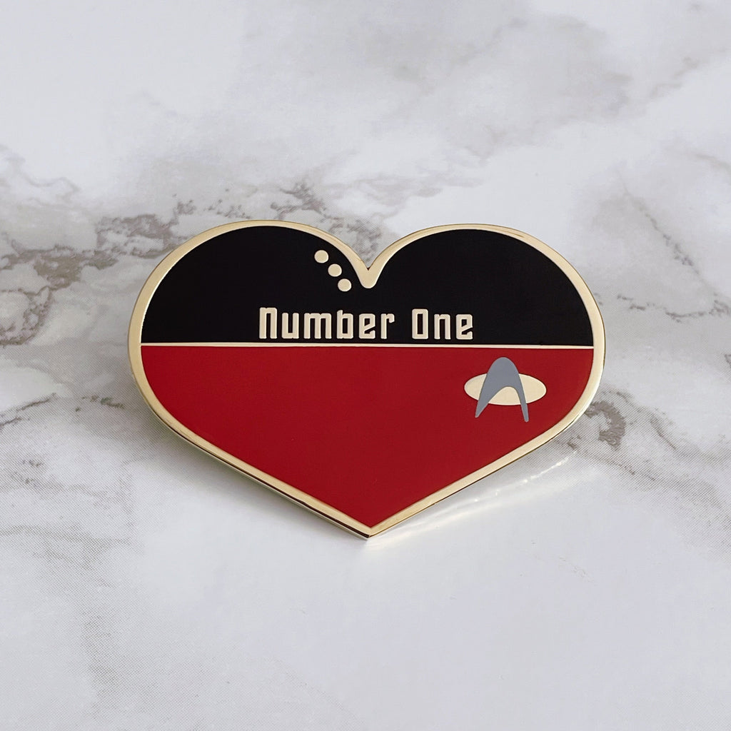 Number One Heart Enamel Pin