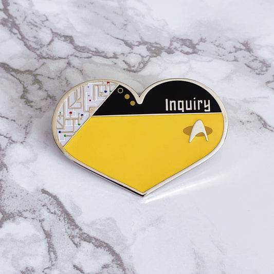 Inquiry Heart Enamel Pin