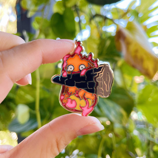 Flame, Hang in There! Enamel Pin