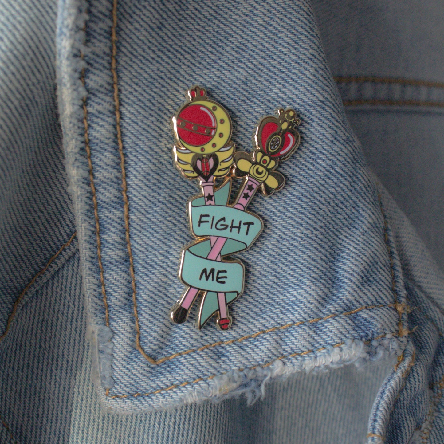 Fight Me Enamel Pin