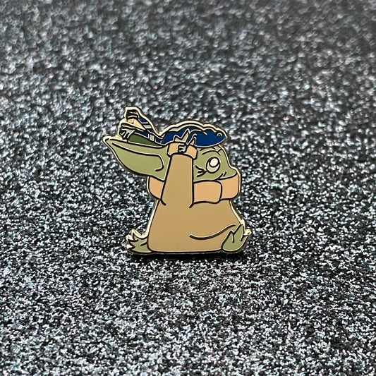 Runaway Frog Enamel Pin