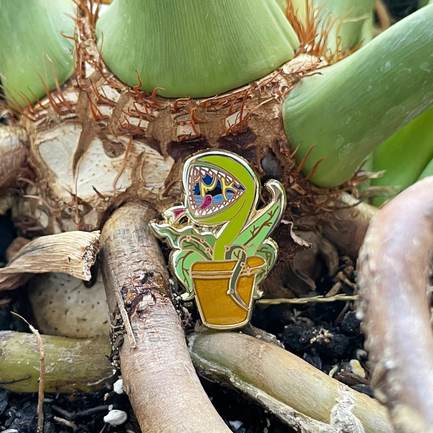 Man Eater Plant Enamel Pin
