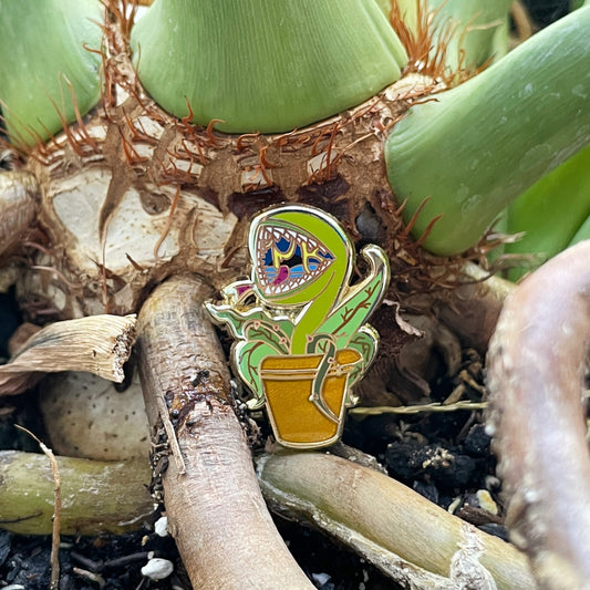 Man Eater Plant Enamel Pin