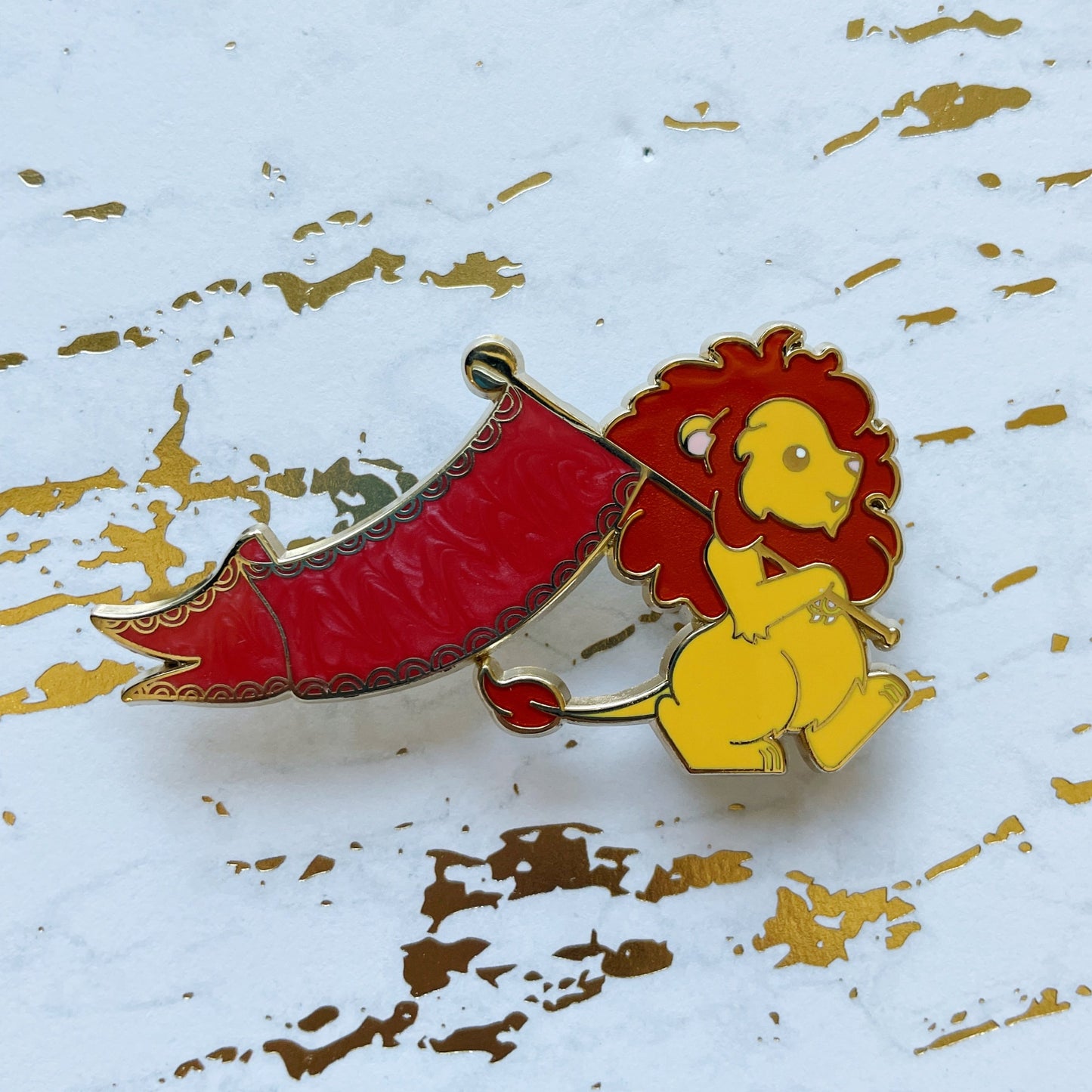 Lion Flag Autograph Enamel Pin