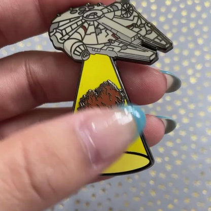 Millenium UFO Enamel Pin